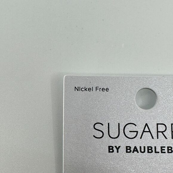 Sugarfix By Baublebar Ring Size 8 Gold Tone Rhinestones Chain Link - Picture 5 of 6